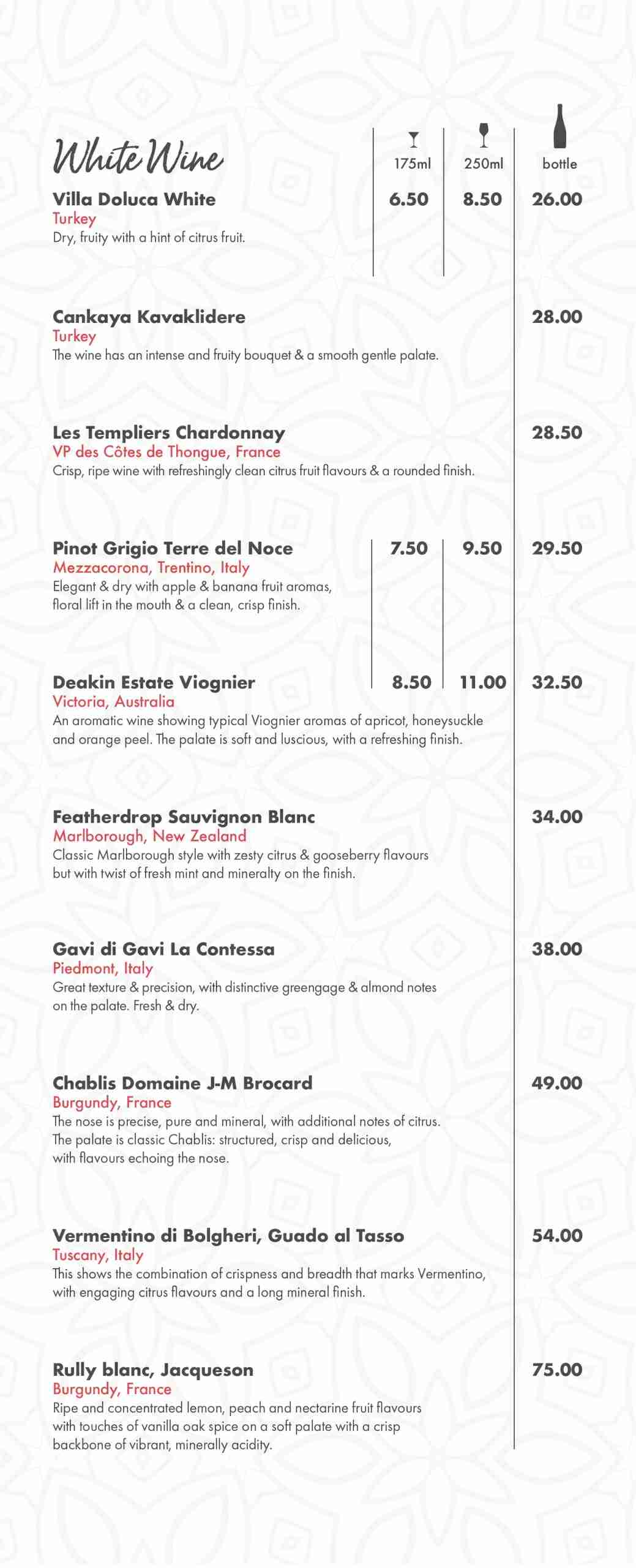 Salash Kitchen South Woodford Drinks Menu - Page 1
